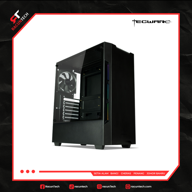 TECWARE Nexus EVO ARGB TG MATX Gaming Case - Black